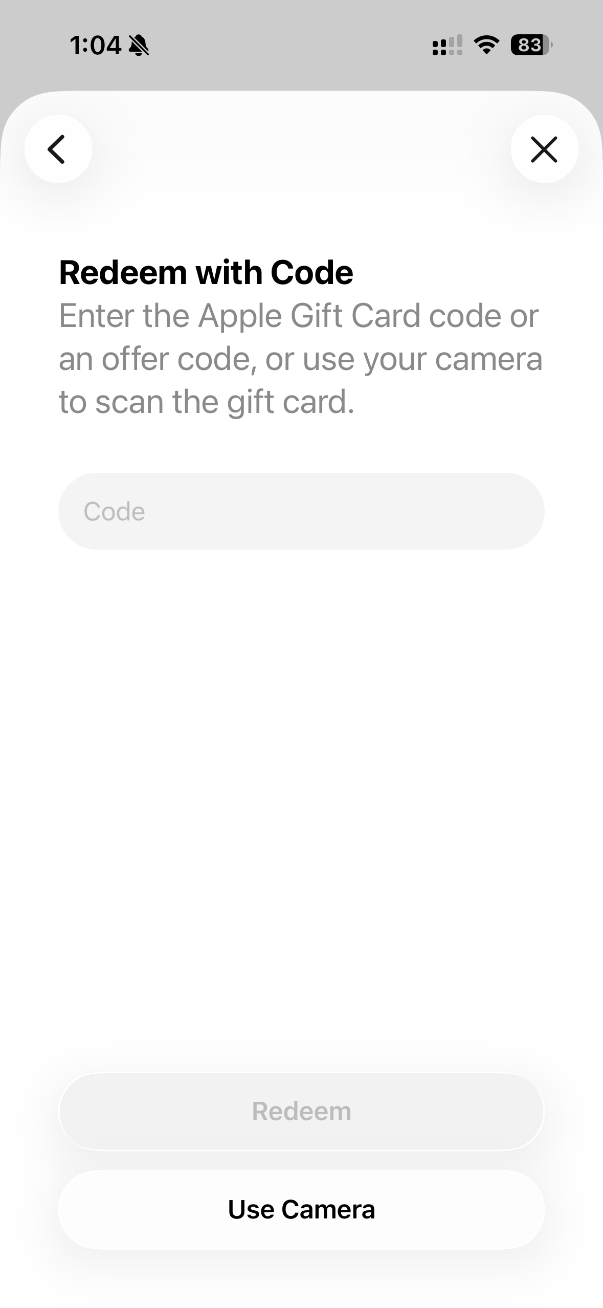 Redeem with Code